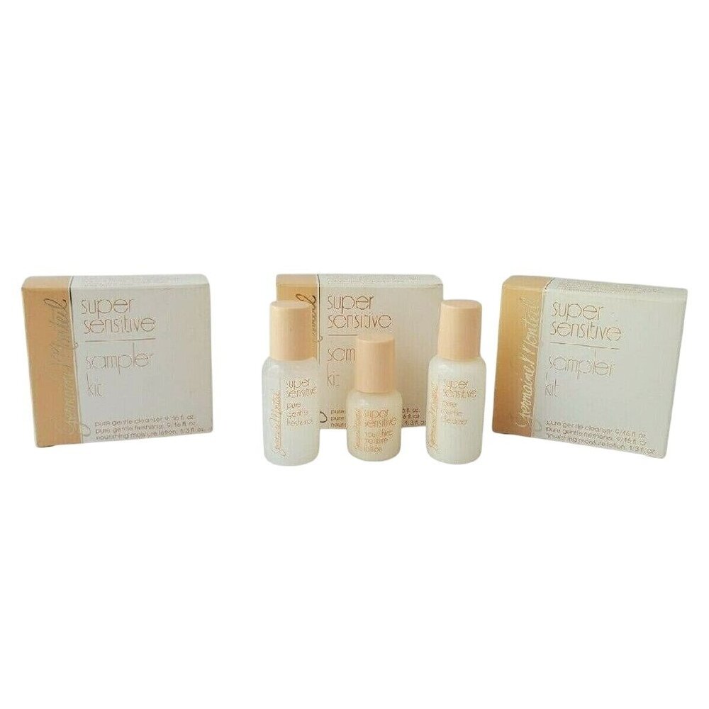 3 80s Germaine Monteil Super Sensitive Sampler Kit NOS Cleanser Freshener Lotion